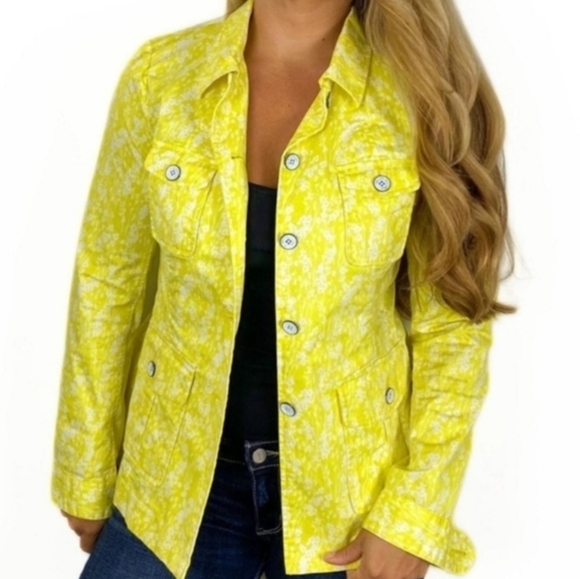 CAbi Jackets & Blazers - CAbi Yellow Floral Jacket